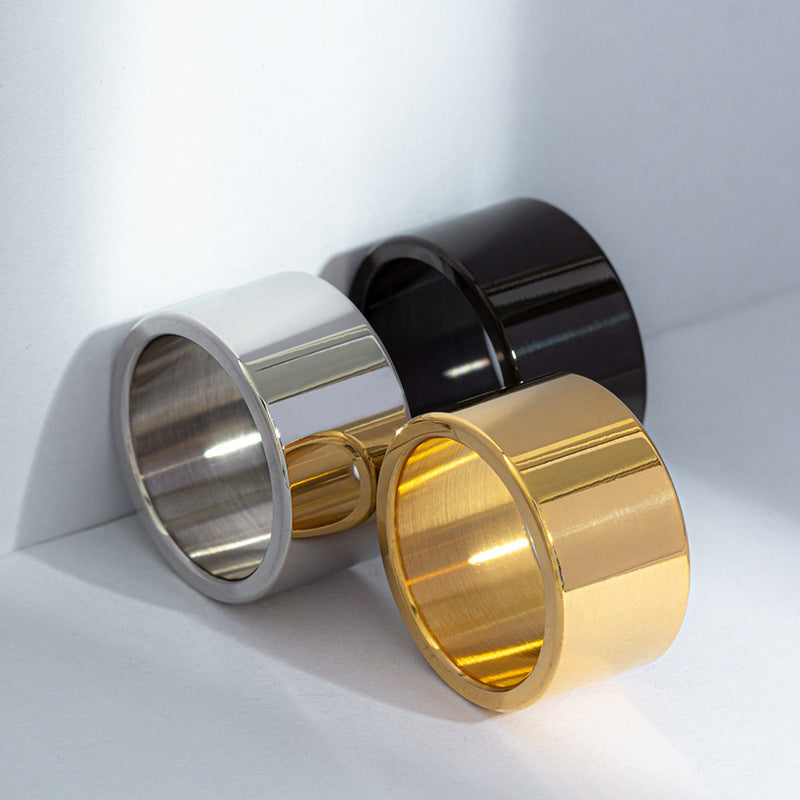 Men's Mirror Wide Wedding Xi Source Ring