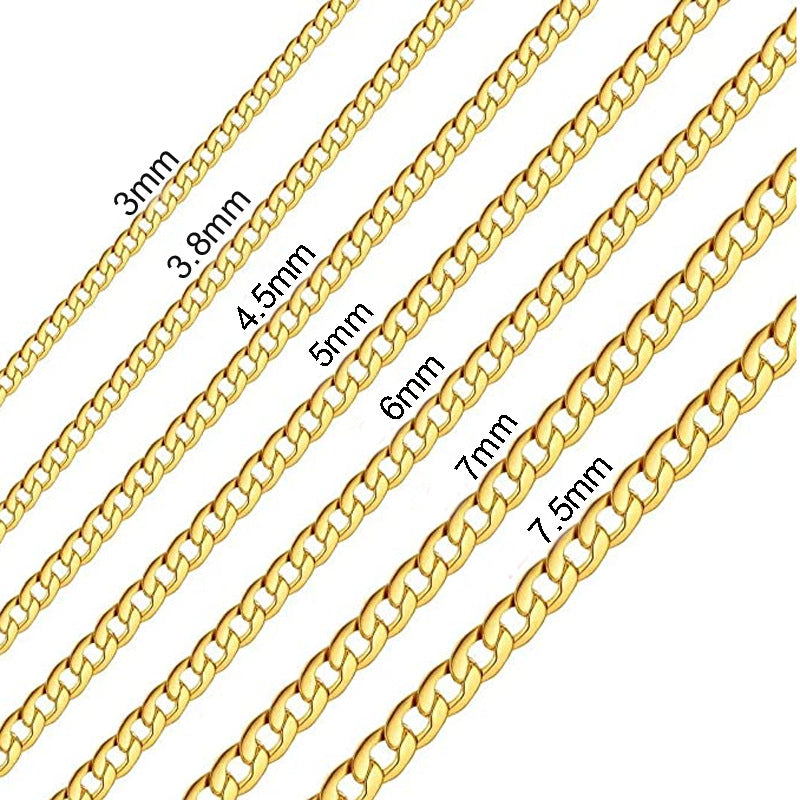 Gold Stainless Steel Accessory Chain Fashion Lateral Necklaces