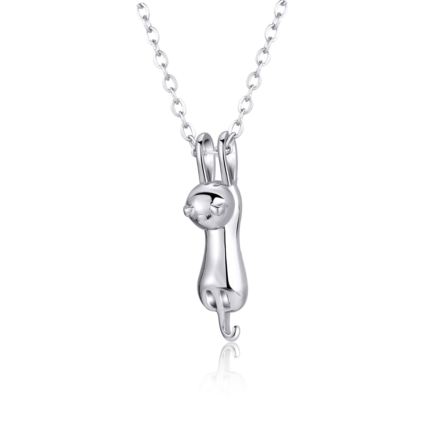Kitten Perfume Bottle Stainless Steel Titanium Animal Memorial Cremains Design Necklaces