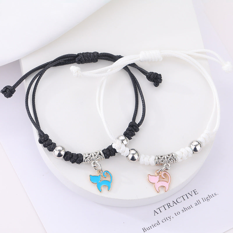 Women's & Men's Handmade Female Two Girlfriends Friendship Korean Bracelets