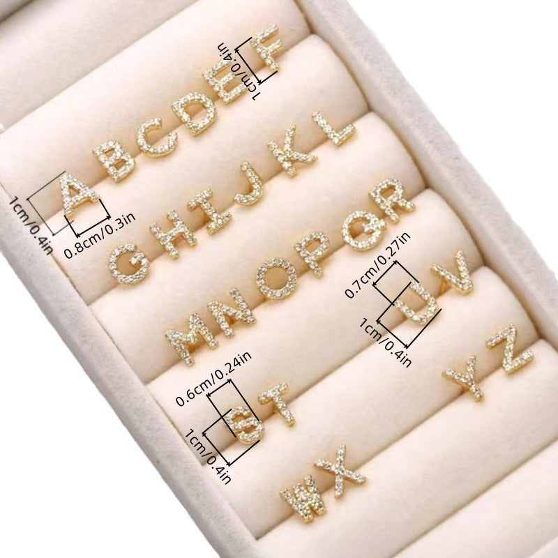 Women's Style Micro Diamond Fashion Letters Simple Elegant Rings