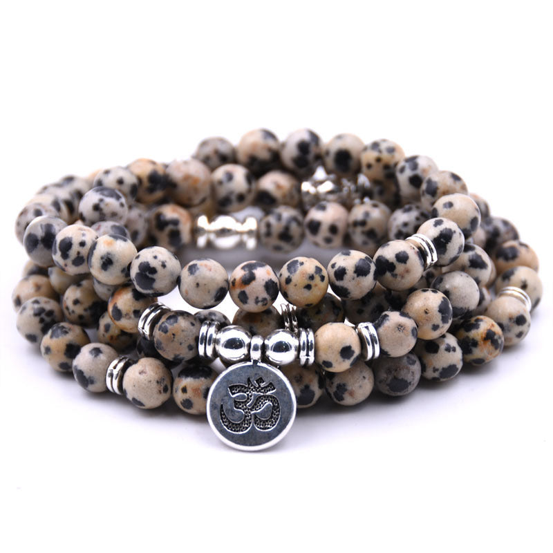 Women's Natural Stone Faith Inspirational Beads Elastic Bracelets