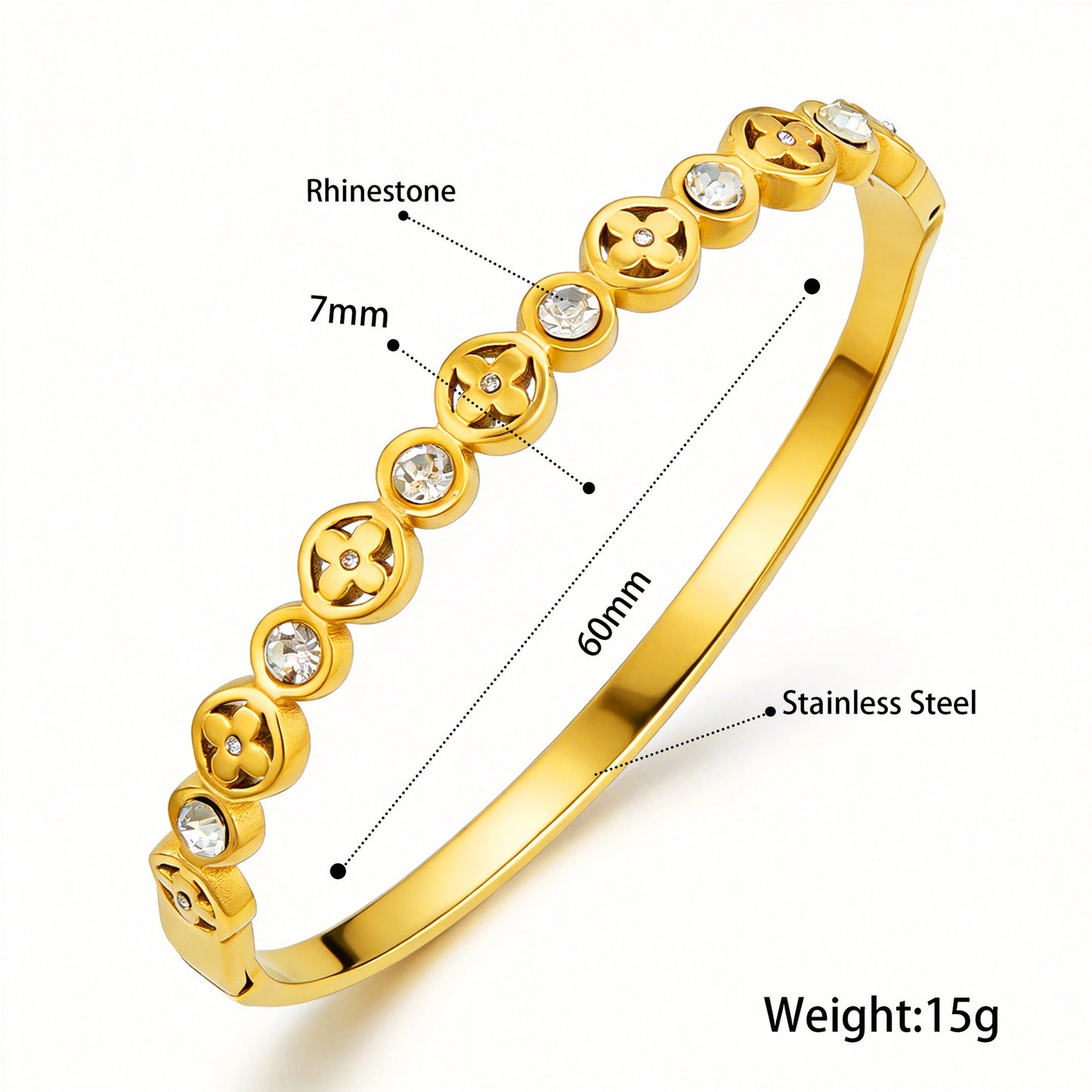 Open Stainless Steel Hydraulic Light Luxury High-grade Exaggerated Design Sense Bracelets