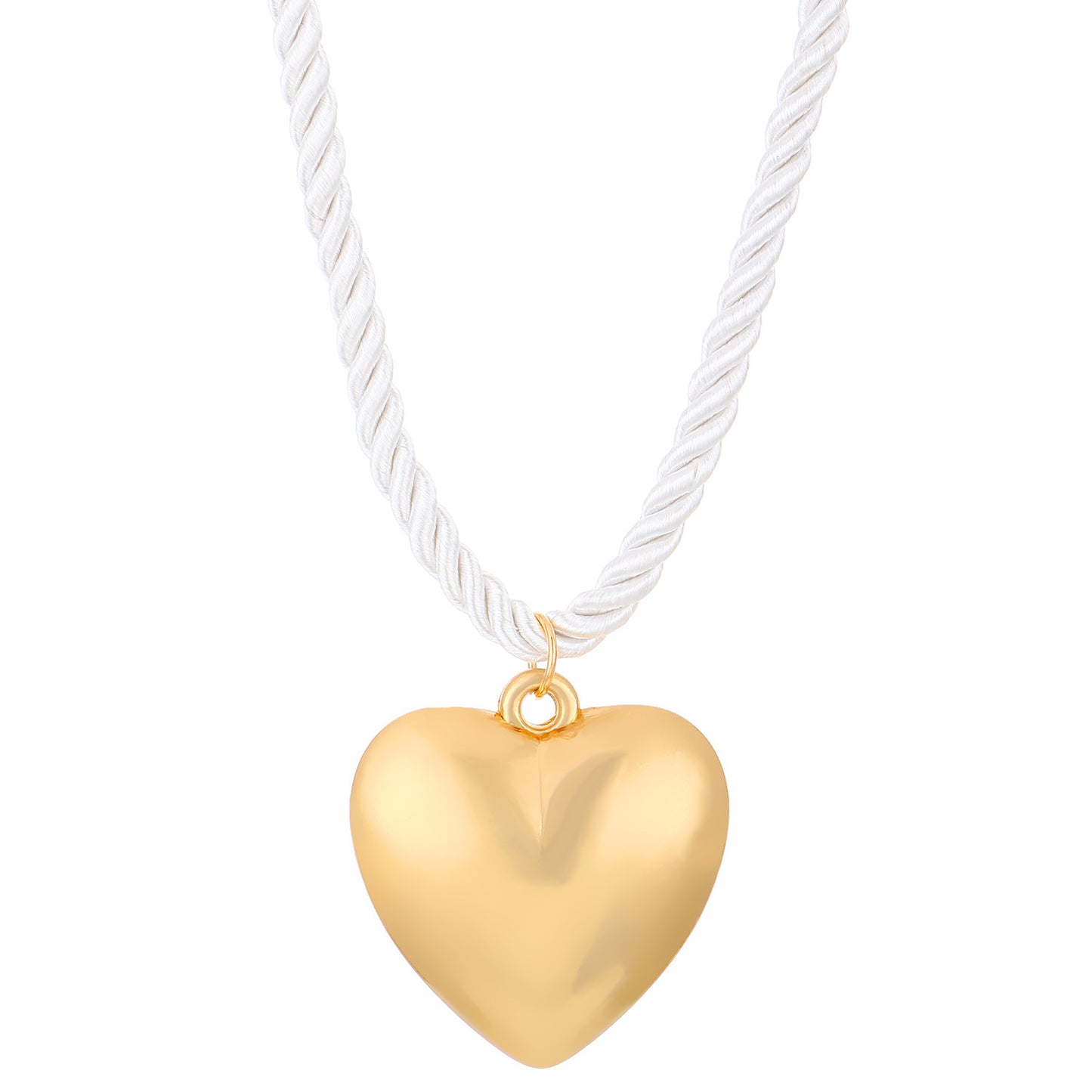 Women's Fashion Large Glossy Three-dimensional Love Thick Necklaces