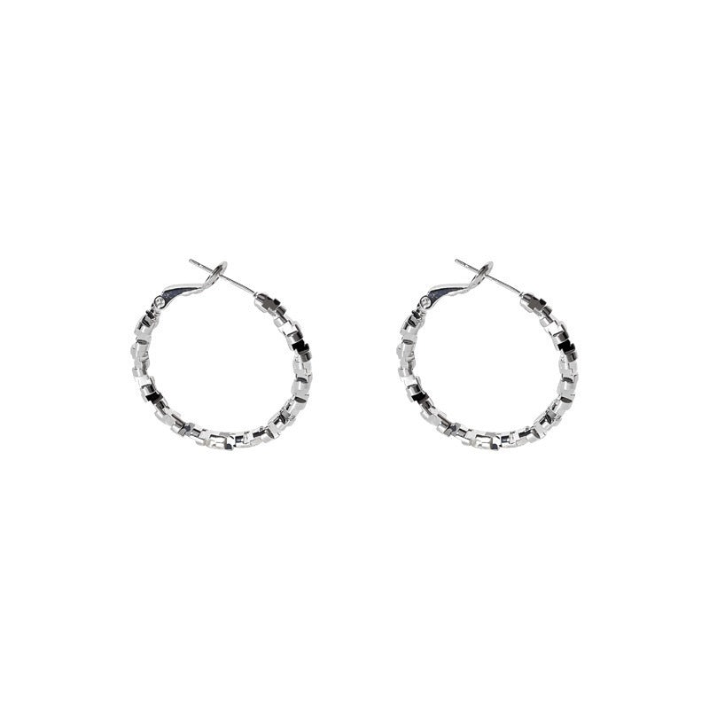 Irregular Hoop Female Design Auricular Needle Earrings