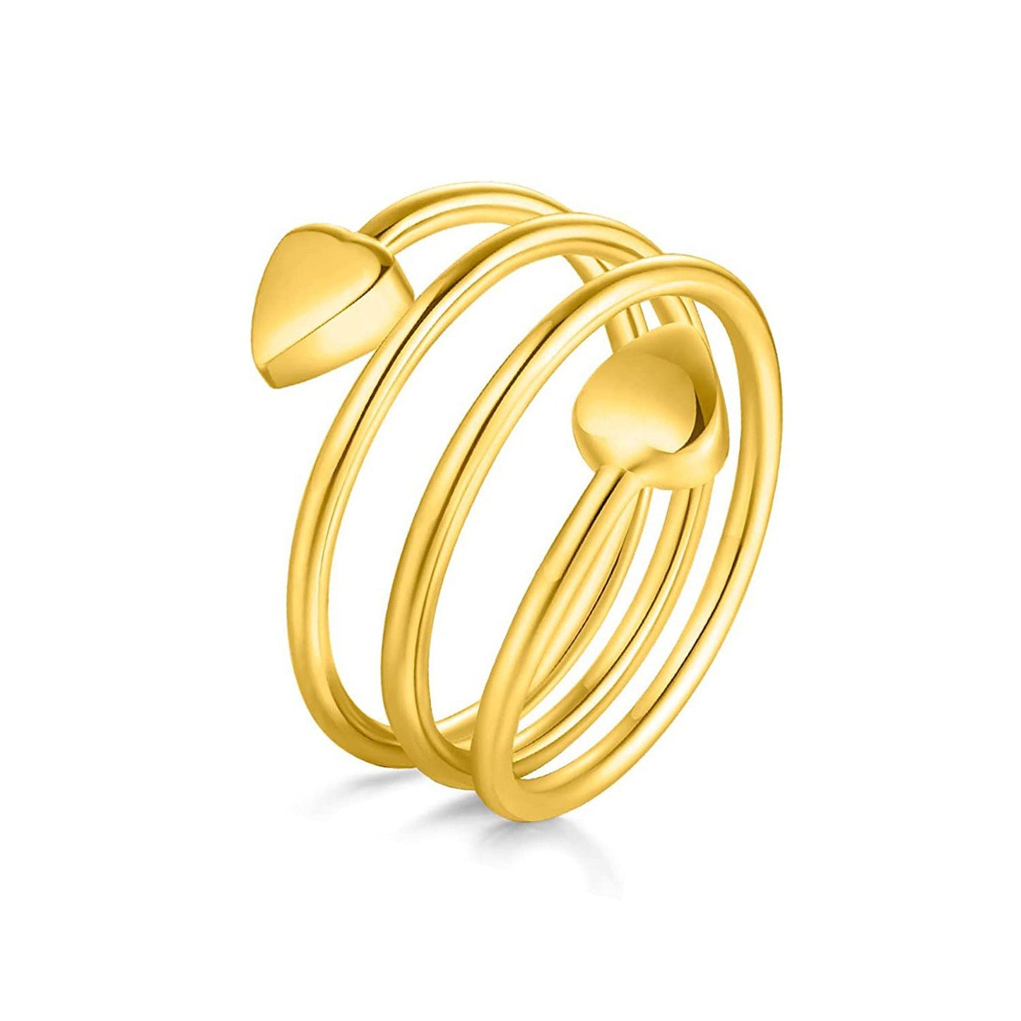 Love Magnet With Adjustable Size Spring Fashion Rings
