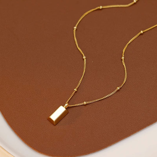Long Block Female Niche Clavicle Chain Necklaces