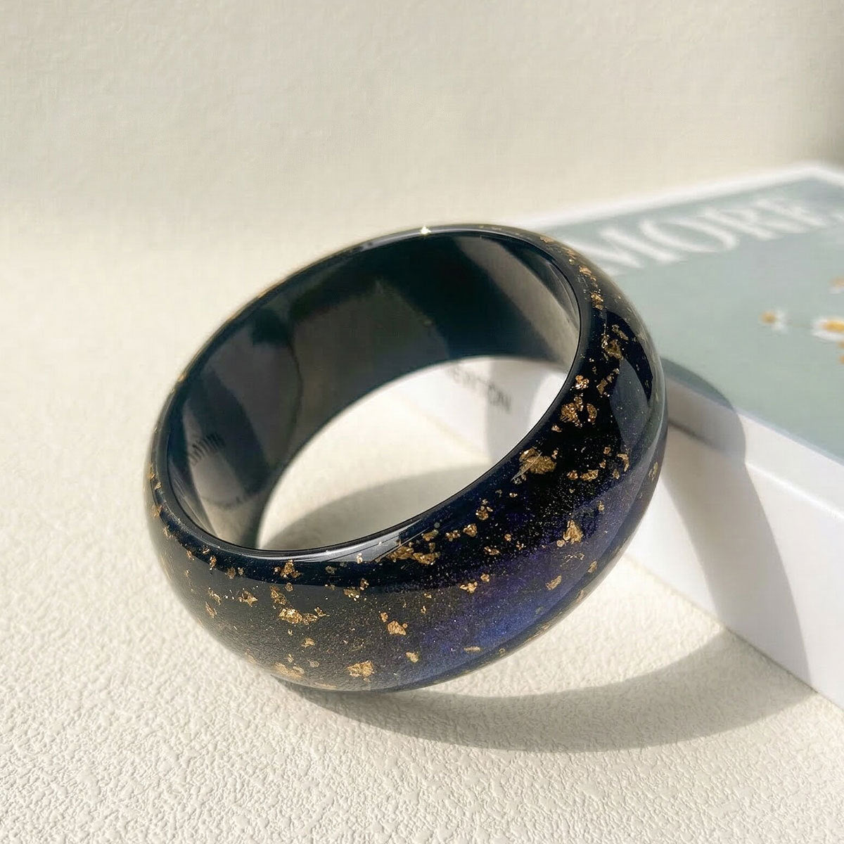 Women's Geometric Circle Irregular Gold Foil Resin Fashion Simple Niche Temperament Bracelets