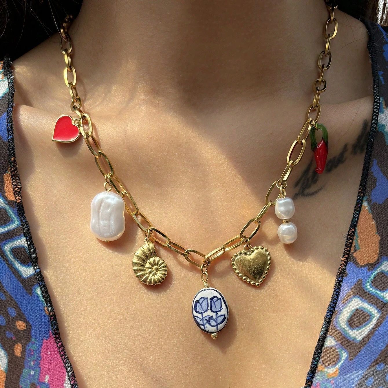 Women's Conch Ocean Style Heart-shaped Free Clavicle Necklaces