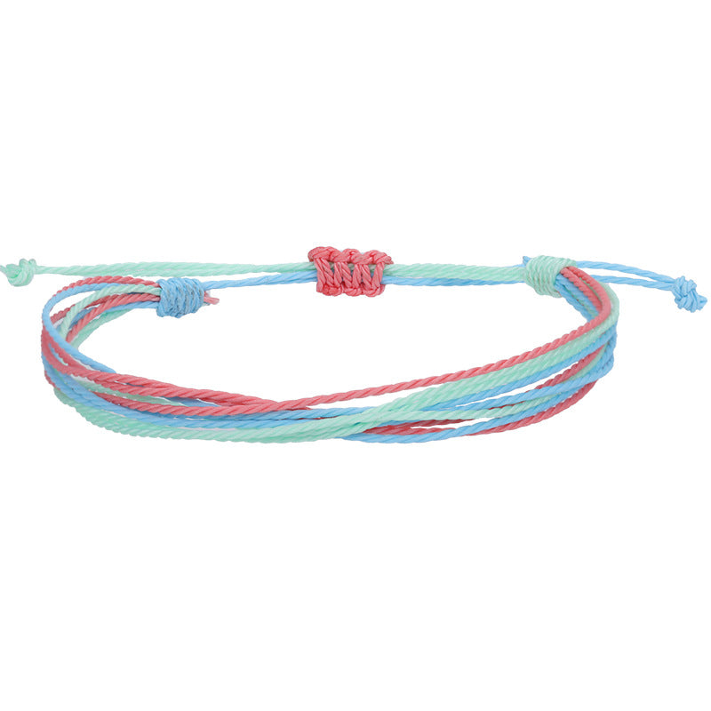 Bohemian Style Waterproof Wax Line Woven Bracelets