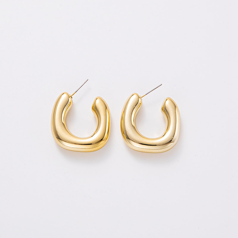 Shaped Electroplated Simple Acrylic Personalized Ear Earrings