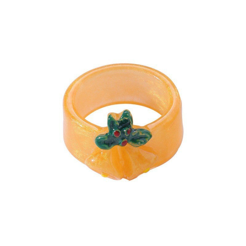 Resin Colorful Personality Animal Cartoon Cute Rings