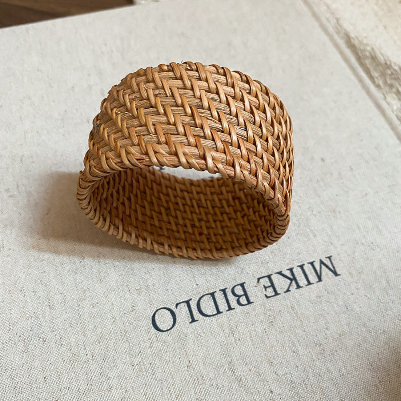 Women's Deep Coffee Leopard Retro Exaggerated High Bracelet