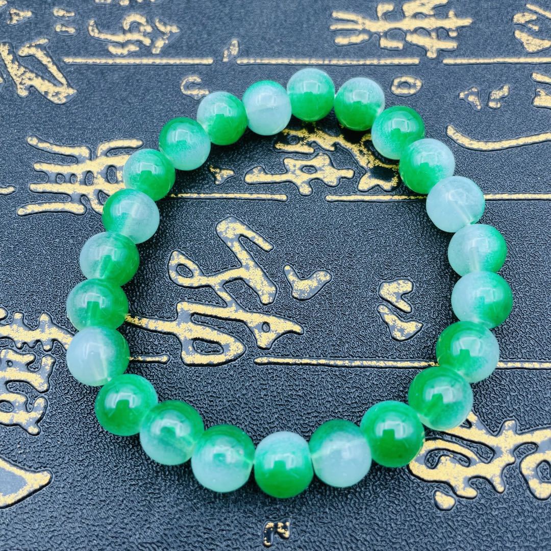 Fresh Imitation Jade Beads Glass Simple Bracelets