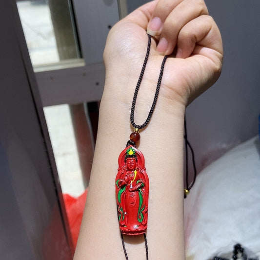 Women's & Men's South Sea Avalokitesvara Red Sand Painted Pendants