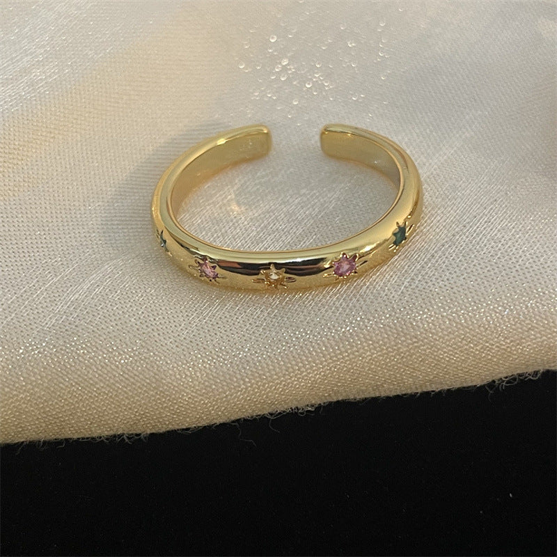 Adjustable Light Luxury High-grade Sense Niche Commuter Rings