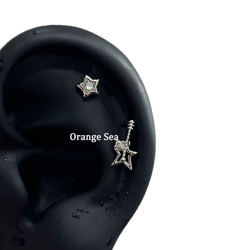 Rock Guitar Ear Bone Design Flat Exquisite Cochlear Sweet Cool Rings