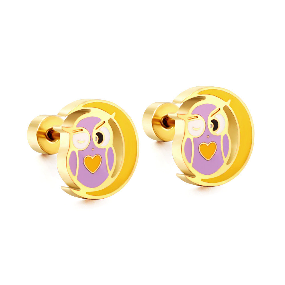 Women's Personality Cute Rabbit Stainless Steel Style Earrings