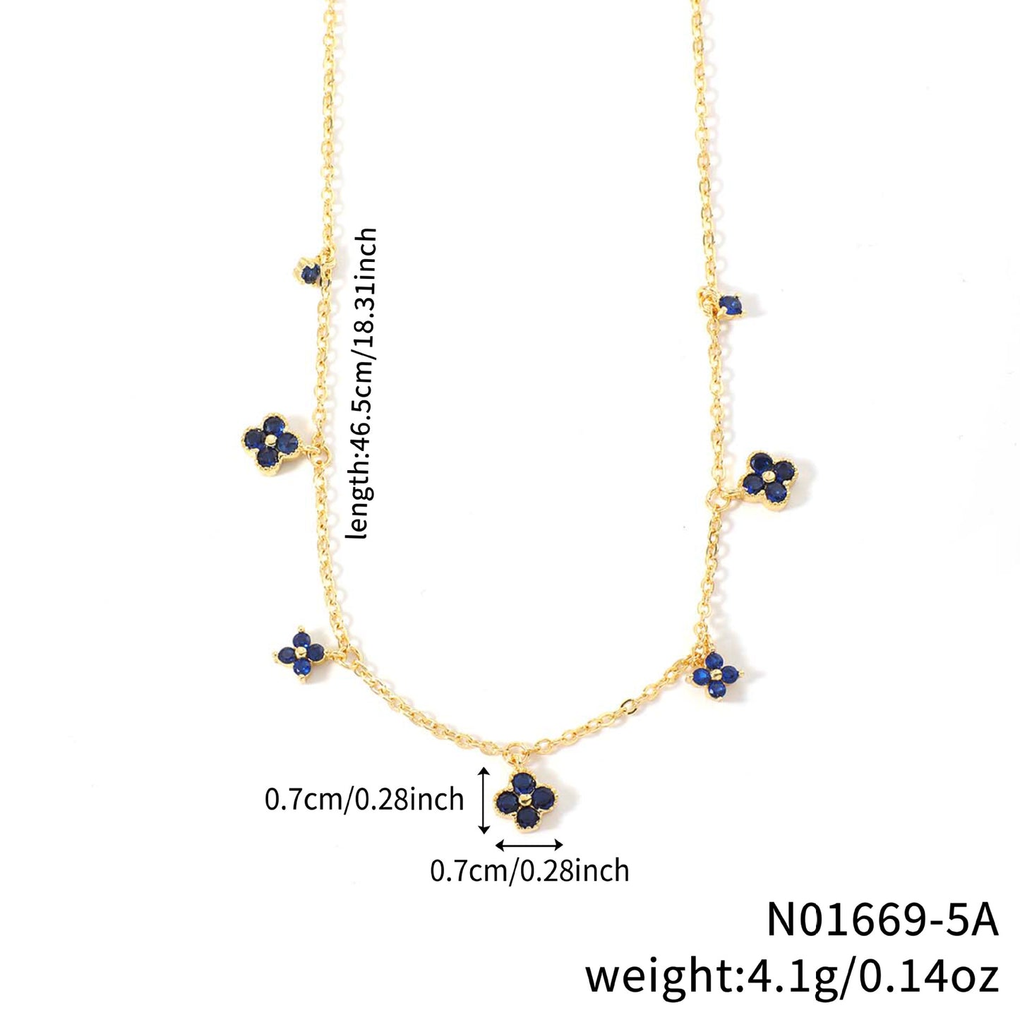 Flower-shaped Clavicle Chain Fashion Inlaid Zirconium Design Birthday Pendant
