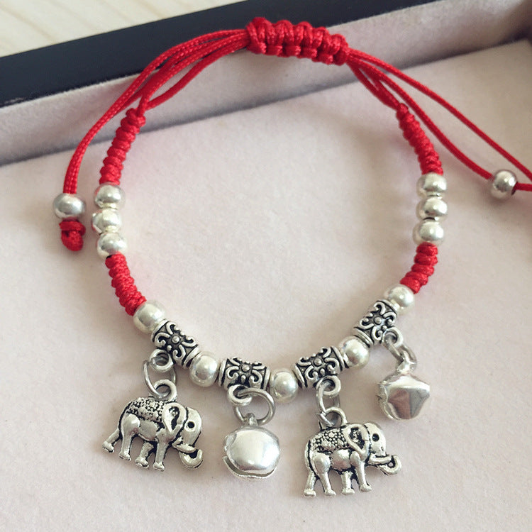 Red Rope Fresh Couple Bell Longevity Bracelets