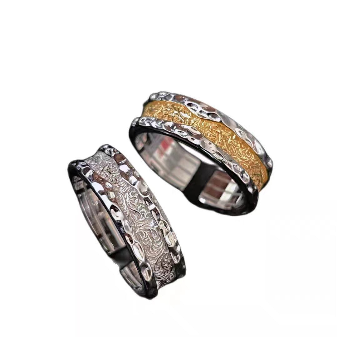 Pattern Niche Design Fashion Simple Light Rings