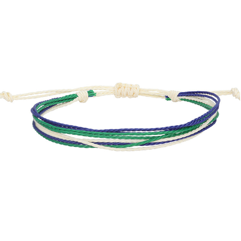 Bohemian Style Waterproof Wax Line Woven Bracelets