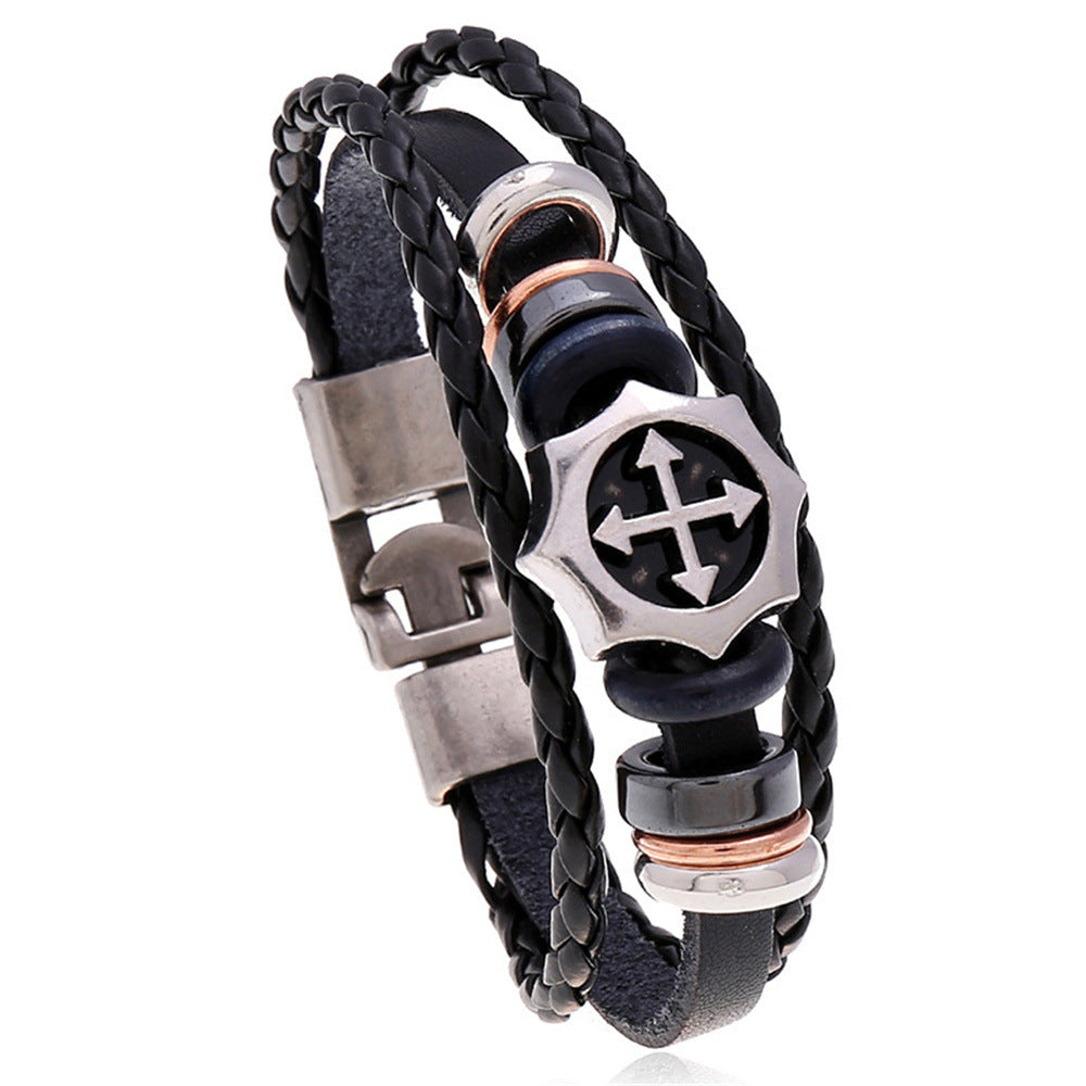 Punk Jewelry Cattle Leather Vintage Pair Bracelets