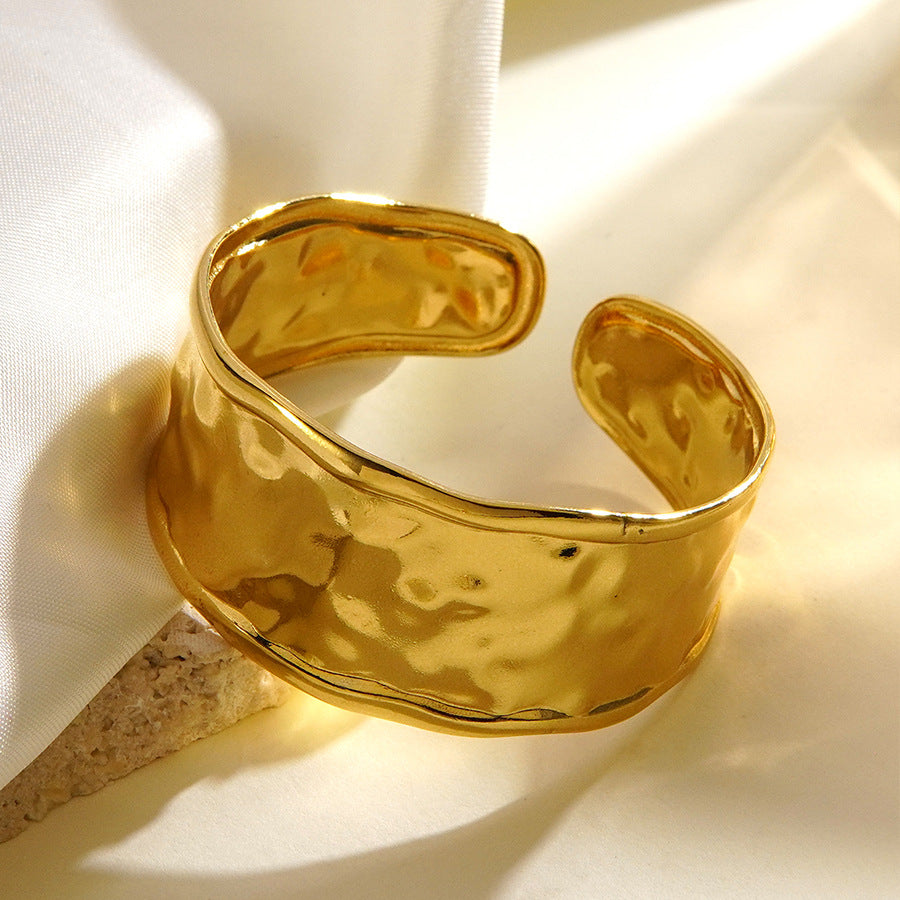 Steel Oil Dripping Cherry Special Interest Light Luxury Flowers Openings Bracelet