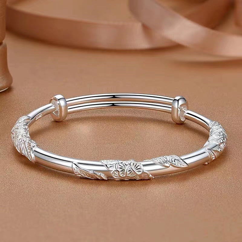 Branch Solid Push-pull Sier-plated Female Light To Bracelets