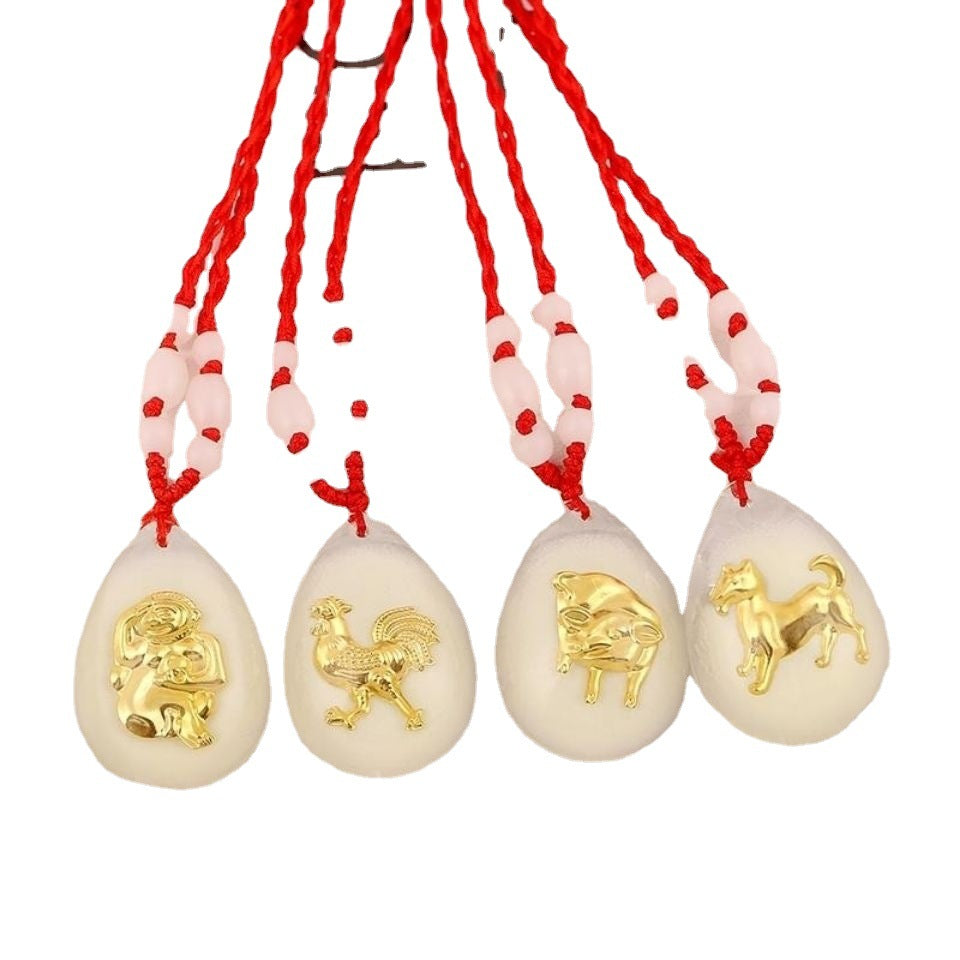 Zodiac Crystal Inlaid Exquisite Pearl Stall Necklaces