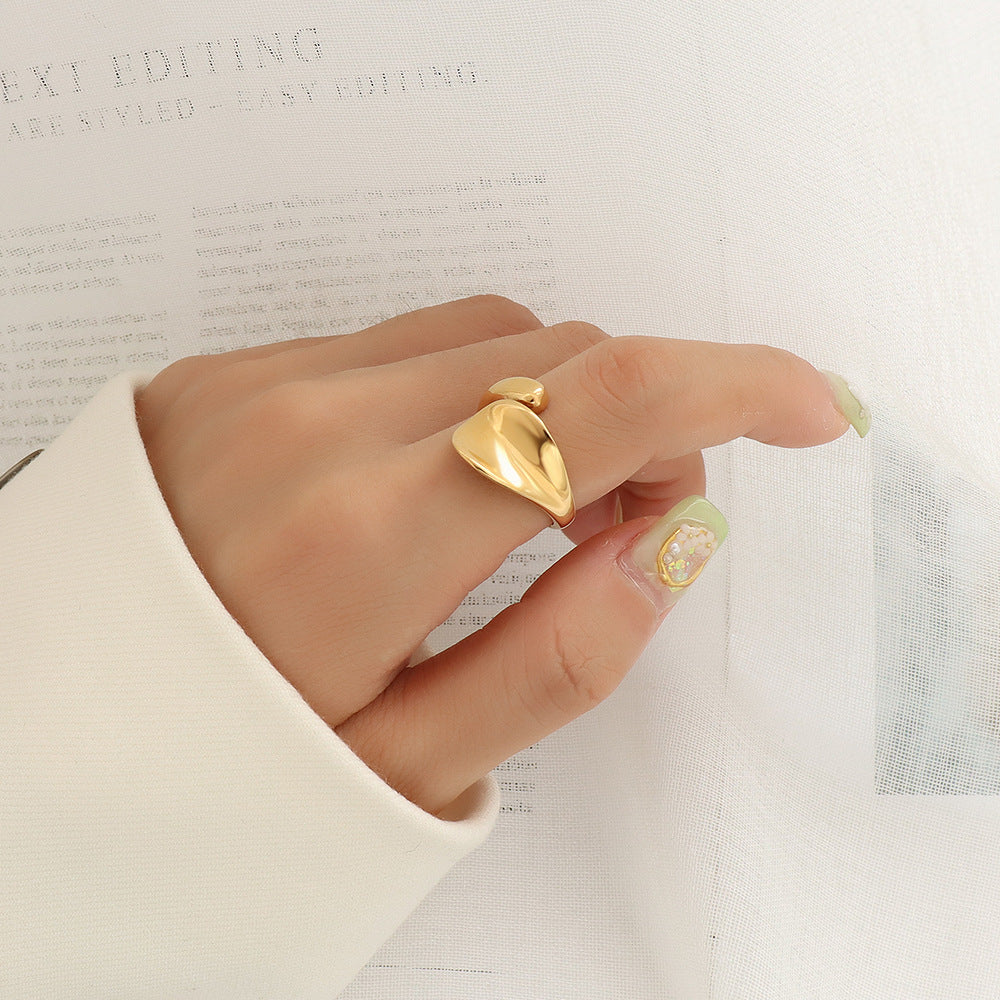 French Style Simple Geometric Titanium Steel Gold Bracelets