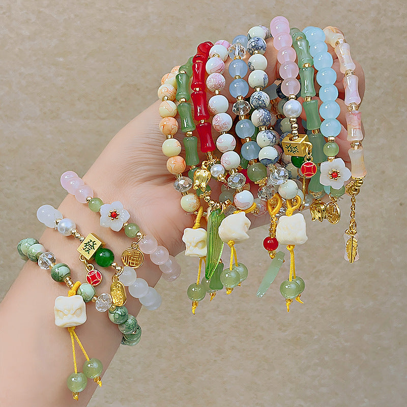 Beaded Glass Sweet Outdoor Hand Jewelry Bracelets