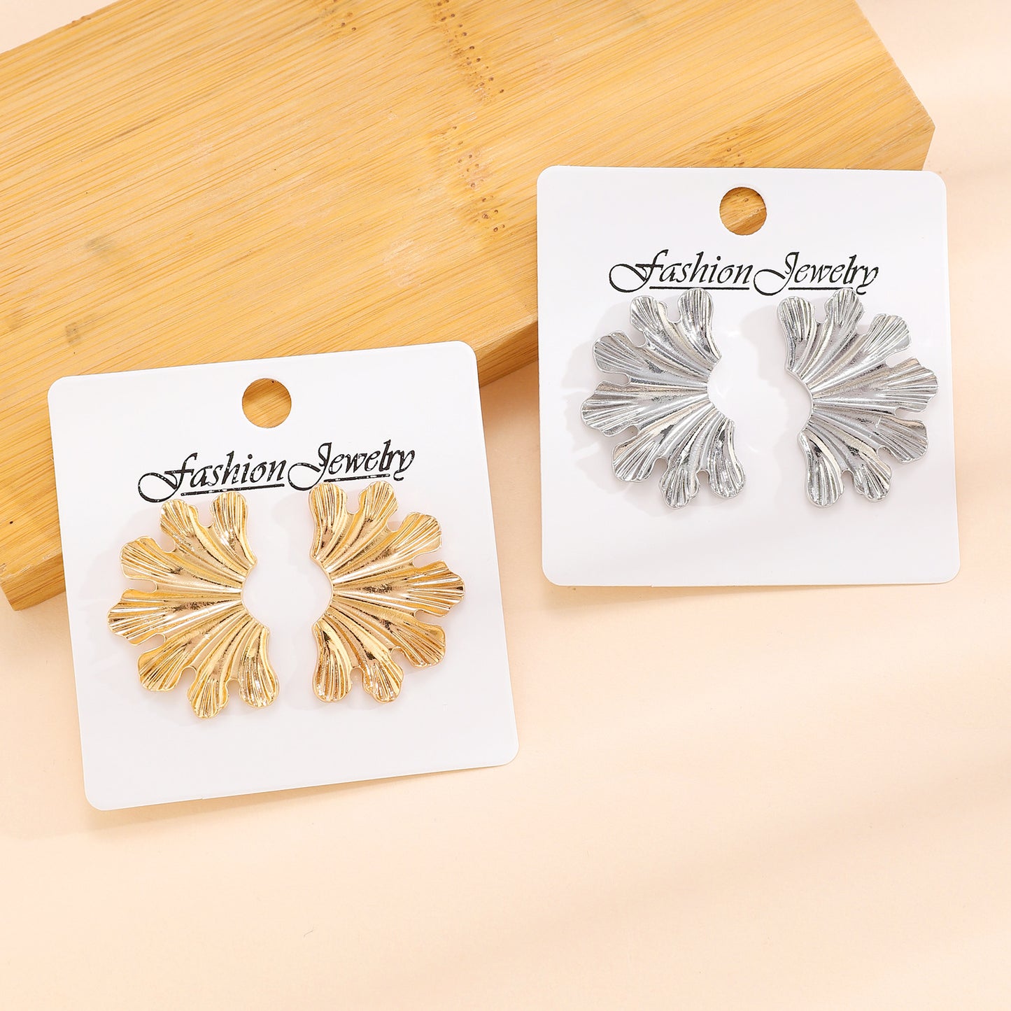 Women's Square Love Star Frosted Elegant Stainless Earrings