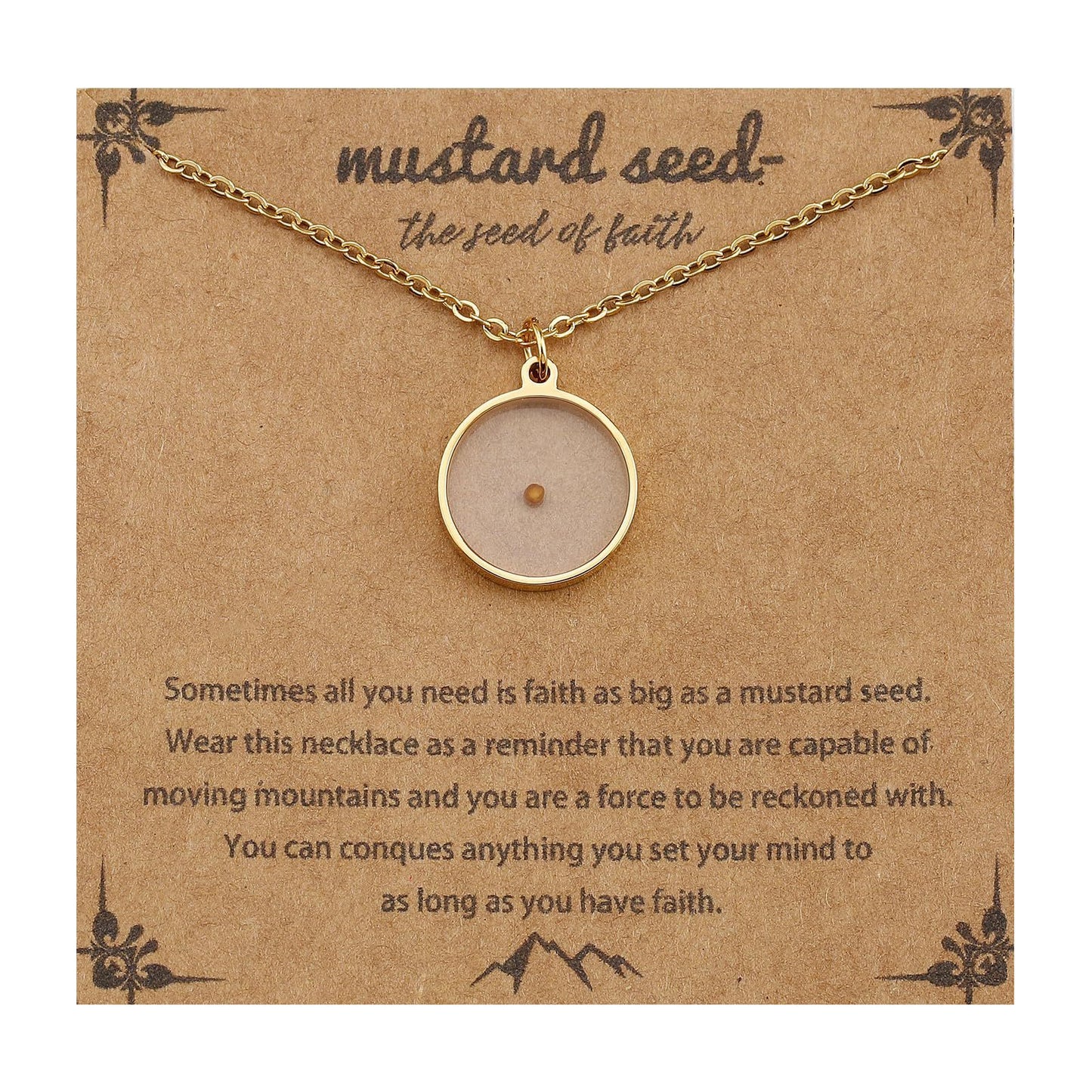 Women's & Men's Stainless Steel Mustard Seed Fashion Female Niche Vegetable Necklace