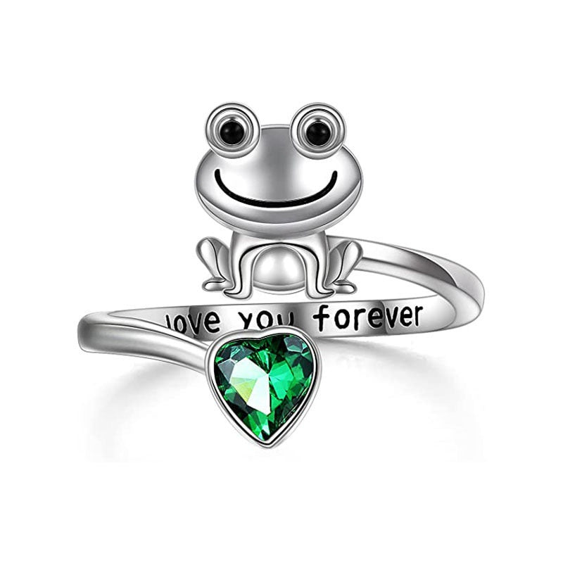 Slouchy Alloy Frog Opening Adjustable Animal Rings