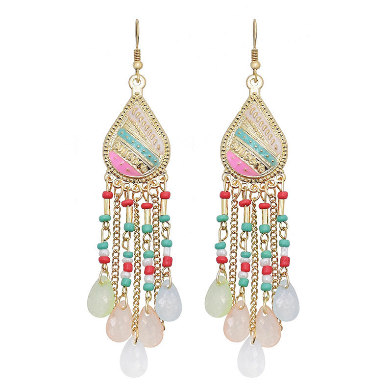 Long Fringe Special Ins Slimming Face Earrings