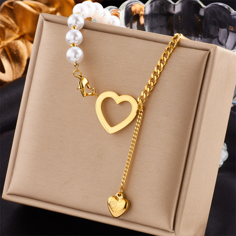 Creative Design Irregular Chain Diamond Square Necklaces