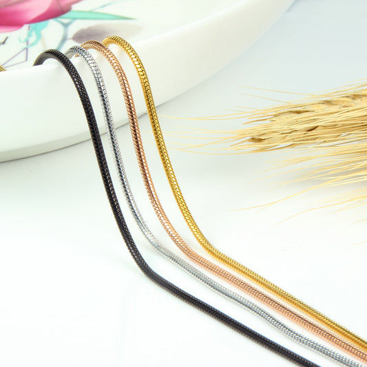 Steel Gold Titanium Fashion Snake Bone Simple Necklaces