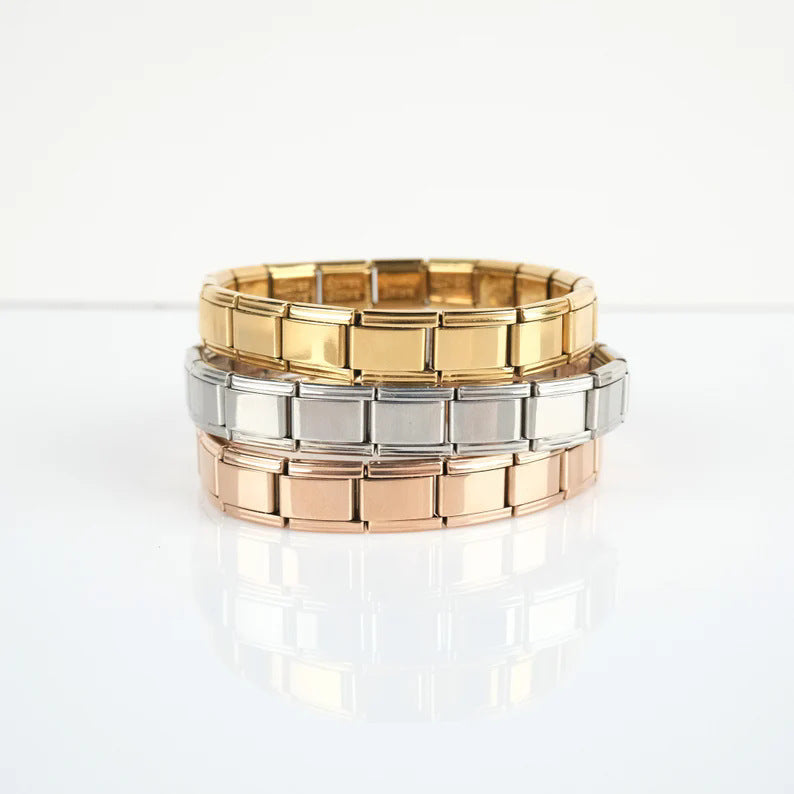 Steel Italian Module Can Be Random Combination Spliced Bracelet
