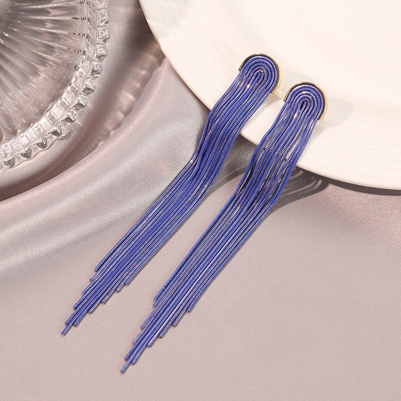 Women's Long Tassel For Light Luxury Temperament Earrings