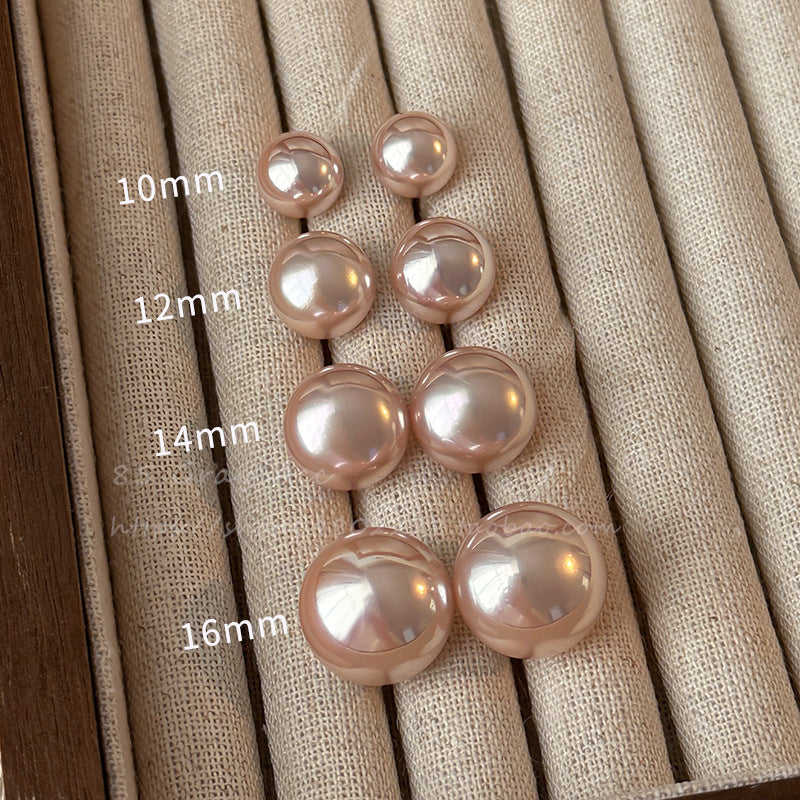 Women's Blossom Pink Steamed Bread Pearl Sterling Sier High-grade Earrings