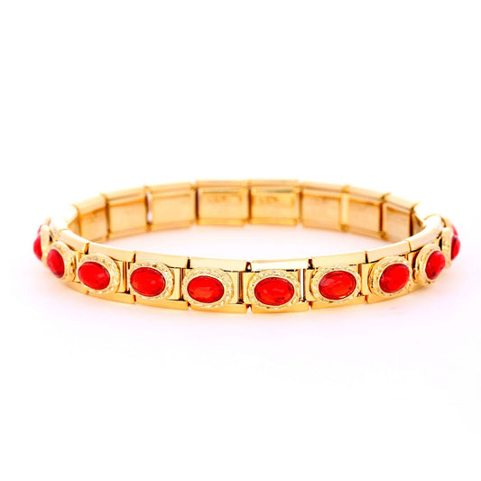 Steel Gold Penh Oval Gem Series Bracelets