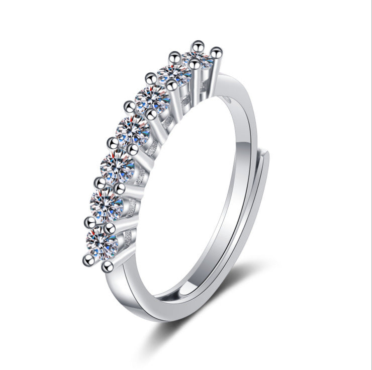Women's Moissanite Classic Karat Live Female Broadcast Rings