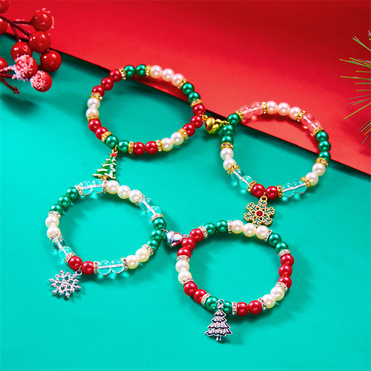 Christmas Couple Fashion Tree Snowflake Magnetic Bracelets