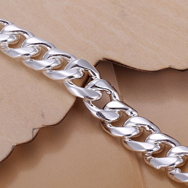 Women's & Men's Ornament Sier Jewelry Fashion Square Buckle Necklaces