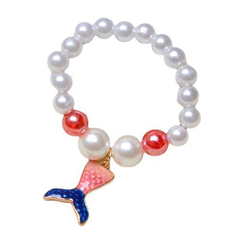 Children's Beaded Plate Beads Cartoon Mermaid Shell Bracelets