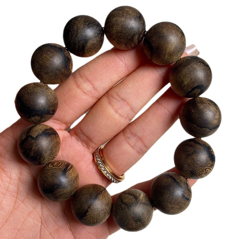 Vietnam Nha Old Materials Nan Agilawood Buddha Beads Floral Bracelets