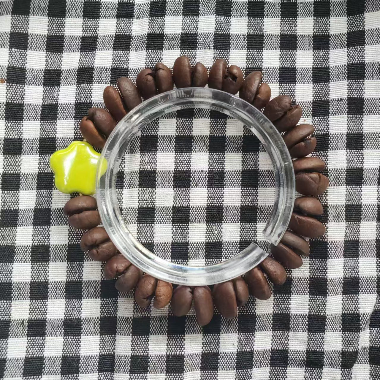 Coffee Bean Ebony Kitten Head Passion Fruit Seed Bracelets