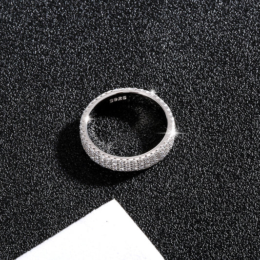 Rows Fashion Ornament Wedding Valentine's Day Rings