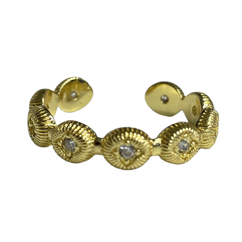 Women's Italian Medieval Brushed Simple Temperament Couple Special Ring